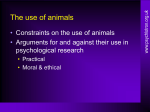 The use of animals - psychlotron.org.uk