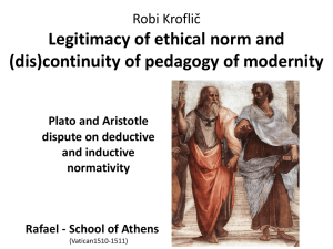 Robi Kroflič Legitimacy of ethical norm and (dis