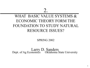 1. What is natural resource economics & why is it important?