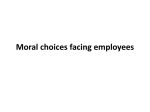 Moral issue facing employees