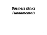 Business Ethics Fundamentals