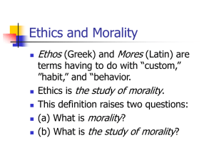 Figure 2-1: Basic Components of a Moral System