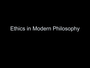 Ethics in Modern Philosophy