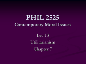 PHIL 2525 Contemporary Moral Issues