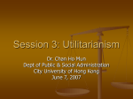Session 3: Utilitarianism
