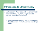 Introduction to Ethical Theory II