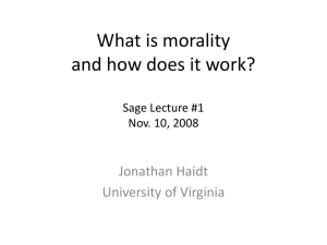 What is morality and how does it work