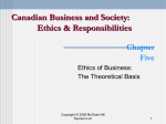 6 Ethics of Business - The Theoretical Basis Chp 5 (Feb. 3)