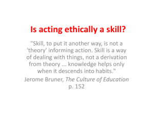 Is acting ethically a skill?