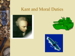 Kant and Moral Duties