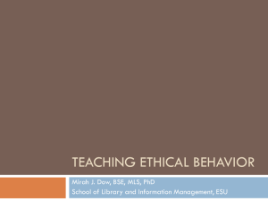 Teaching Ethical Behavior