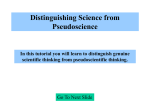 Distinguishing Science from Pseudoscience