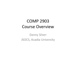COMP 2903 Course Overview