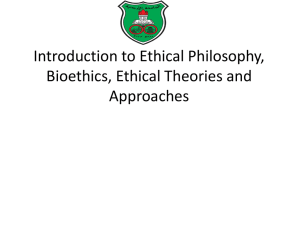 Introduction to Ethical Philosophy, Bioethics, Ethical - kcpe-kcse