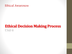 Unit 6-Ethics Desision Making
