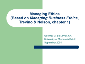 Managing ethics - University of Minnesota Duluth