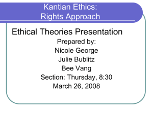 Khantian Ethics: Rights Approach