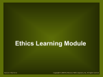 Ethics Learning Module