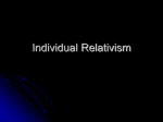 G1 Individual Relativism