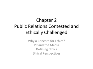 Chapter 2 Public Relations Contested and Ethically