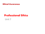 Unit 7- Professional Ethics