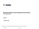 Business Ethics and Corporate Governance Prof. Abhay Singh