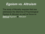 What are Egoism & Altruism? - Fort Thomas Independent Schools