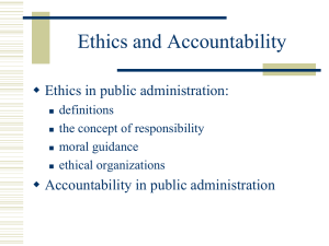 Ethics and Accountability