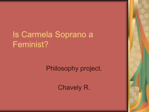 Is Carmela Soprano a Feminist? - AST-TOK