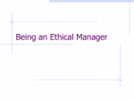 Being an Ethical Manager