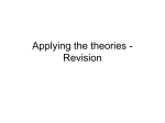 Applying the theories - Revision