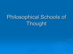 Philosophical Schools of Thought