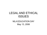 LEGAL AND ETHICAL ISSUES