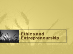 Ethics and Entrepreneurship