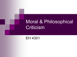 Moral & Philosophical Criticism