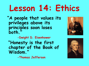 Lesson 13: Ethics