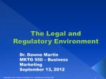 Regulatory Environment & Ethics