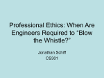 Professional Ethics: When Are Engineers Required to “Blow the