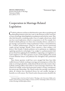 C Cooperation in Marriage-Related Legislation * Emmanuel Agius