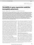 ARTICLES Variability in gene expression underlies incomplete penetrance Arjun Raj