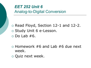 Unit 6. Analog-to-Digital Conversion