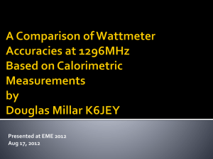 A Comparison of Wattmeter Accuracies at 1296MHz