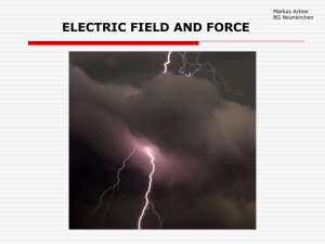 Electric field and force