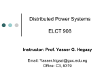 Distributed Power Systems ELCT 908