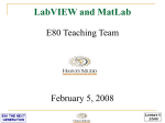 LabView and Matlab‡