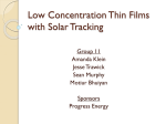 Low Concentration Thin Films with Solar Tracking