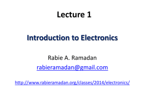Lecture 1 - Rabie Ramadan