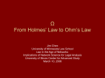 From Holmes' Law to Ohm's Law