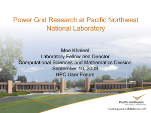 Power Grid Research at PNNL