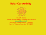 Solar Car Activity - Dr. David R. Brooks